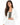 Nina Jacket Set in White – open cropped blazer with brown buttons, front view