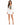Nina Jacket Set in White – full-length front view of cropped blazer and mini skirt