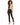 Ride Blazer in Tan – full-length front view with black crop top and split-hem pants