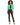 Ride Blazer in Green – cropped, ruched sleeves, worn open over black top and split-hem pants