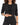 Ride Blazer in Black – close-up front view of the cropped one-button blazer with notch lapels, worn open over a black crop.