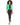Ride Blazer in Green – cropped and worn open over a black top, full-length front view