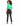 Ride Blazer in Green – back view of cropped jacket with ruched three-quarter sleeves