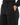 Collar Pants Set in Black – close-up of the elastic waistband and side pocket with hand inside