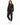 Collar Pants Set in Black – full-length front view of keyhole cutout sweatshirt and cuffed joggers