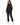 Collar Pants Set in Black – full-length back view of cropped sweatshirt and cuffed joggers