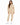 Collar Top Set in Beige – full-length front view of cutout crewneck sweatshirt and cuffed joggers