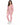 Remi Pants Set in Pink – full-length front view with open zip hoodie, drawstring sweatpants and bodysuit