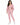 Remi Bodysuit Set in Pink – full-length front view, cutout bodysuit, open zip hoodie, joggers