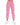 Eyes Pants Set in Pink – front view of joggers with cutout double waistband, front seams and cuffed ankles