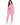 Eyes Pants Set in Pink – full-length front view of cropped bustier-seam sweatshirt and cutout-waist joggers