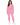 Eyes Pants Set in Pink – full-length front view of bustier-seam crop sweatshirt and cutout-waist joggers