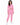 Eyes Top Set in Pink – full-length front view of cropped bustier-seam sweatshirt and cutout-waist joggers
