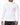 Tyson Sweater in White – front view on a model, ribbed turtleneck, cuffs and hem, with black jeans
