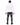 Tyson Sweater in White – full-length back view of the ribbed turtleneck worn with faded black jeans