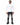 Tyson Sweater in White – full-length front view, worn with black ripped-knee jeans and black sneakers