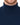 Romeo Turtleneck Sweater in Navy Blue – close-up of the ribbed folded turtleneck collar worn on a model