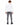 Romeo Turtleneck Sweater in White – full-length back view, worn with ripped gray jeans