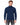Romeo Turtleneck Sweater in Navy Blue – front view on model with ribbed cuffs and hem