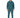 Gordon Hoodie Set in Teal – full-length front view of ribbed hoodie and cuffed joggers on model