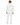 Gordon Hoodie Set in White – full-length back view of the ribbed hoodie and cuffed joggers