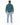 Gordon Hoodie Set in Teal – full-length back view of the ribbed hoodie with light-wash jeans
