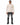 Tyson Sweater in Beige – full-length front view of the turtleneck worn with black ripped-knee jeans