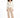 Rhea Jacket in Off-White – full-length front view with rope drawstring waist, worn with beige wide-leg pants