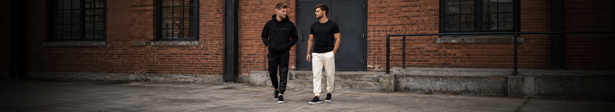 CARBON clothing campaign featuring 2 adult men