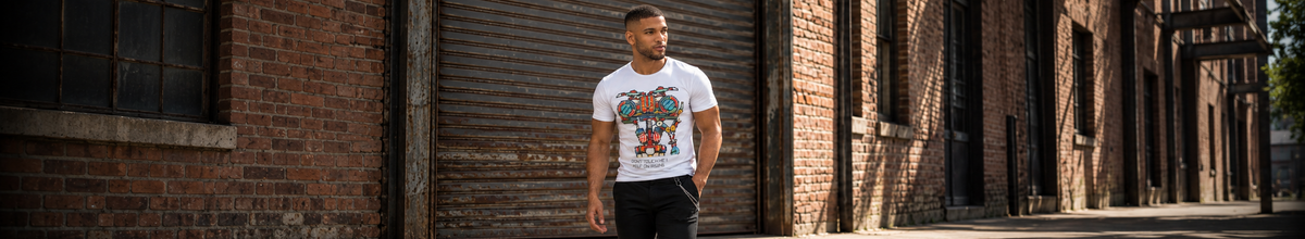 CARBON graphic t-shirts campaign featuring 1 adult man
