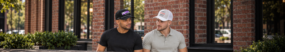 CARBON hats campaign featuring 2 adult men