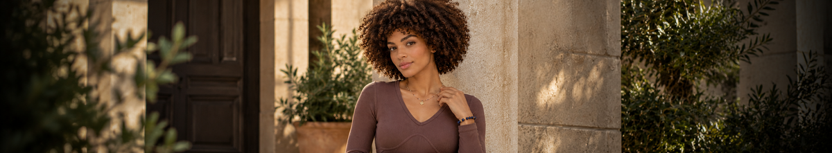 CARBON jewelry campaign featuring 1 adult woman