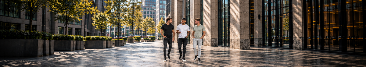 CARBON slim jeans campaign featuring 3 adult men