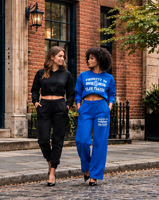 CARBON sweatpants campaign featuring 2 adult women