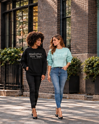 CARBON sweatshirts & hoodies campaign featuring 2 adult women