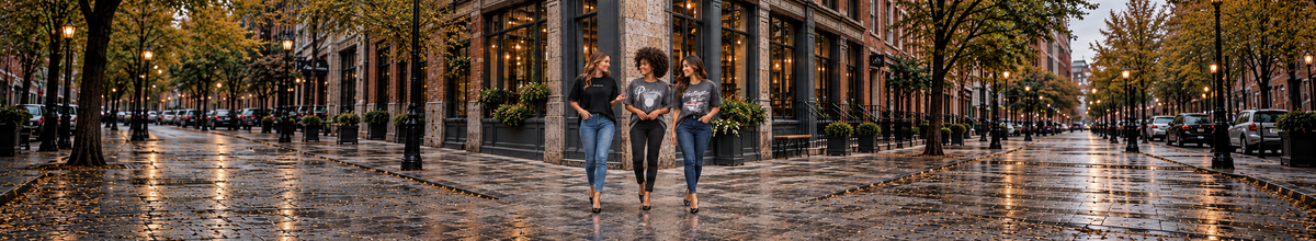CARBON t-shirts campaign featuring 3 adult women