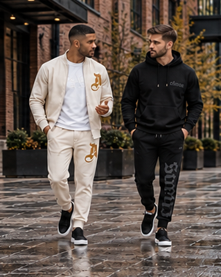 CARBON winter sets men campaign featuring 2 adult men