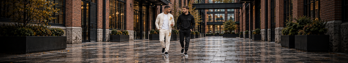 CARBON winter sets men campaign featuring 2 adult men
