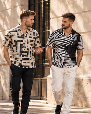 CARBON shirts campaign featuring 2 adult men