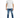 Slim fit Aaron Blue Washed Jeans for men featuring distressed ripped details and patchwork on a studio model.