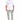 A man stands wearing a white graphic t-shirt, light green cargo pants, and white sneakers with black accents.