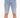 Slim fit KAI denim shorts in light blue wash with subtle distressing, styled as urban streetwear for men.