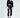 Finaley Black Romper with white belt and zipper details worn by a model in a trendy streetwear style.