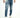 Andy Blue Washed Jeans for men with distressing, decorative pocket chain, and Carbon Jeans branded waistband.
