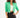 Model wearing a cropped green Ride Blazer with high-waisted black pants, styled for a CEO vibes workwear look.