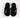 Carbon black cloud-soft furry slippers for women, featuring plush faux fur and brand logo on a white background.