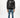 Model wearing a black tie-dye Only Human Hoodie by Carbon Jeans, a streetwear sweatshirt with white chest graphic.