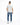 Rear view of Aaron Blue Washed Jeans in a slim modern fit, featuring classic back pockets and a faded denim finish.