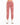 Pink joggers with side pockets and elastic cuffs, paired with white sneakers for a casual look.