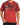 A red graphic t-shirt featuring a textured design and a motivational quote in white cursive text.